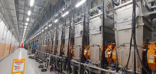 대전 신동지구 내 중이온가속기 고에너지 가속장치(SCL2) 구간. 가속관 성능 미확보와 제작 등에 어려움을 겪으면서 가속관 설치가 늦어지고 있다. 디지털타임스 DB